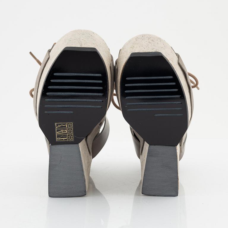 ACNE, a pair of 'Halo' wedge sandals, size 37.