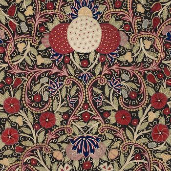 EMBROIDERY. Antique Rascht Embroidery. Persia (Iran). 204 x 109 cm.