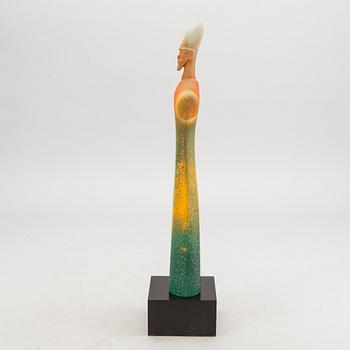 Kjell Engman, skulptur signerad Kosta Boda glas.
