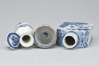 PARTI PORSLIN, 3 delar, 1800-1900-tal.