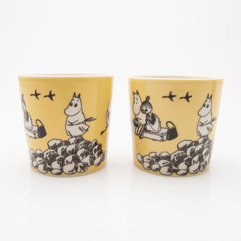Moomin mugs, a pair, porcelain, Arabia, Finland 1990-1993.