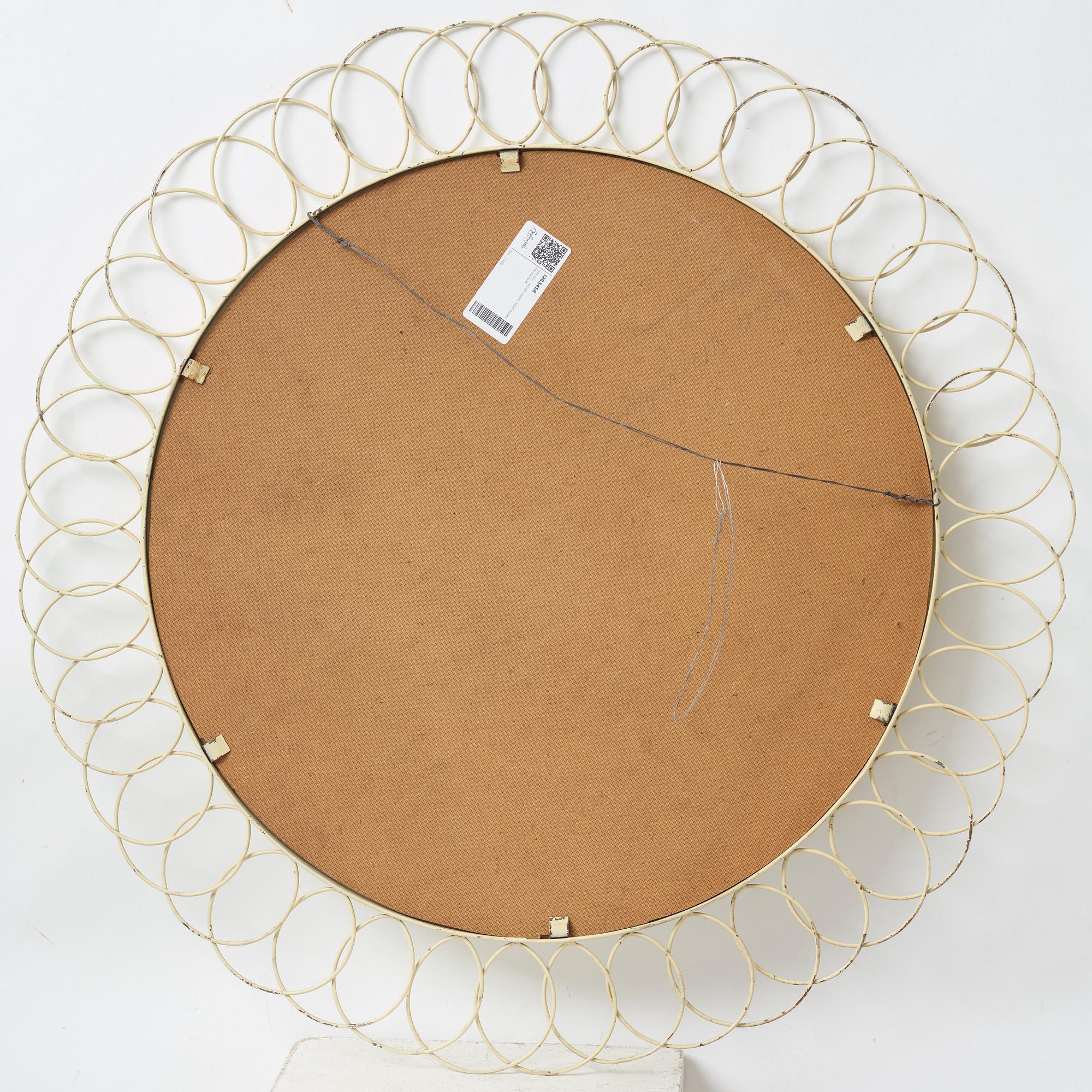 A painted metal mirror, first half of the 20th century.