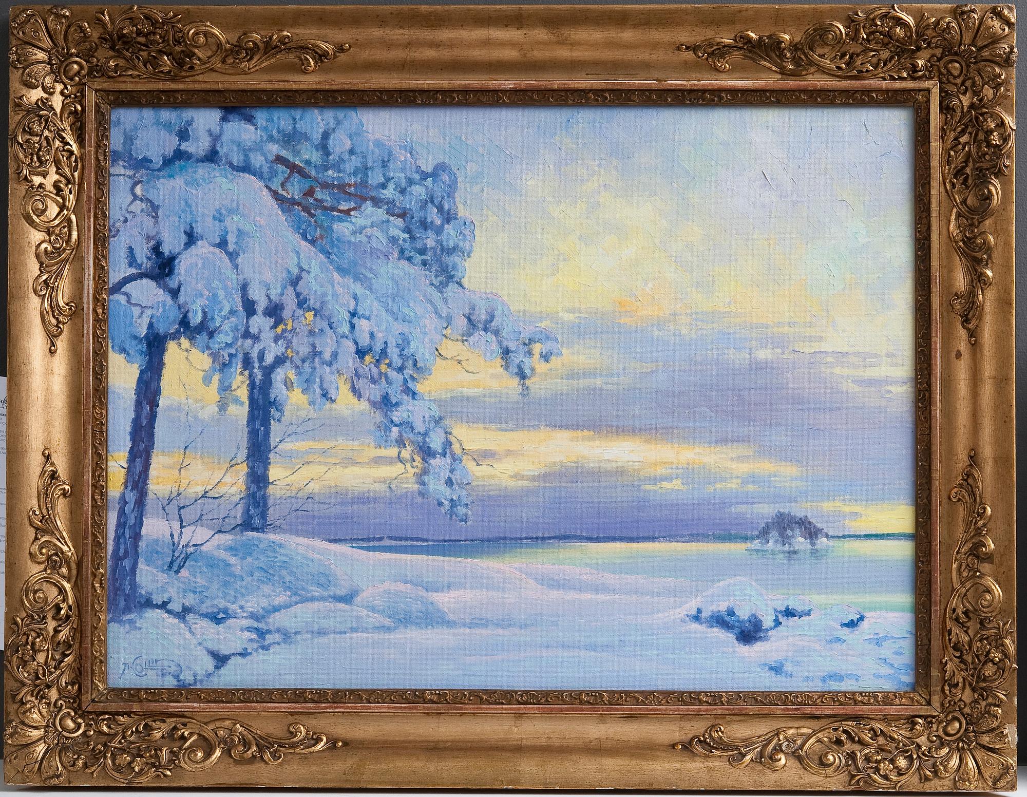 Alfred Collin, WINTER LANDSCAPE.