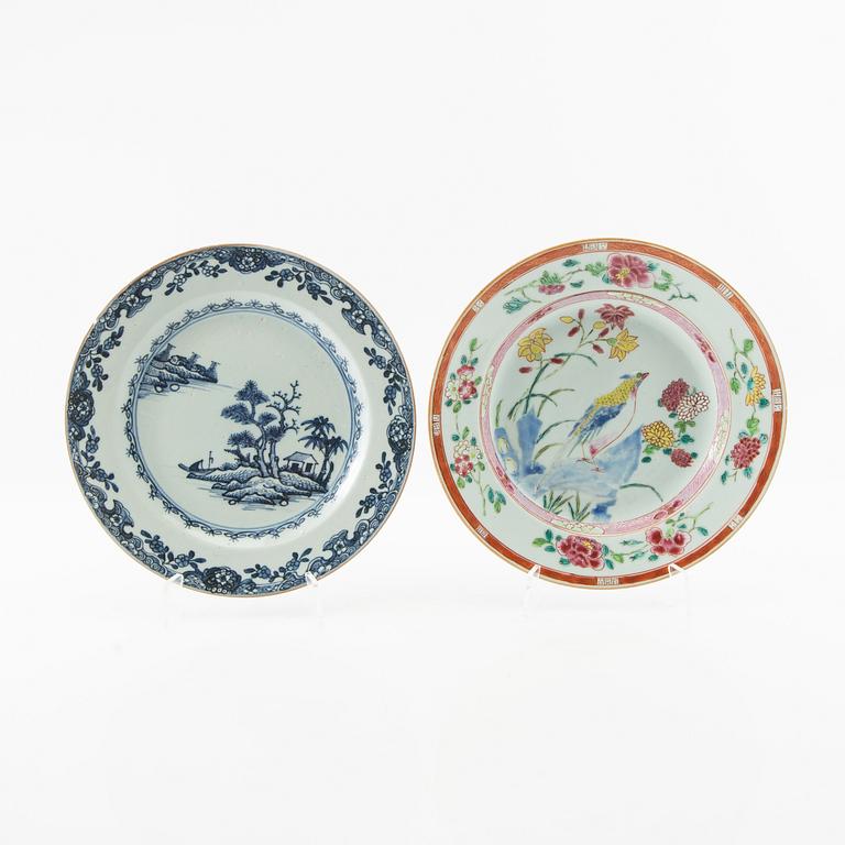 Plates 2 pcs porcelain China 18th century.