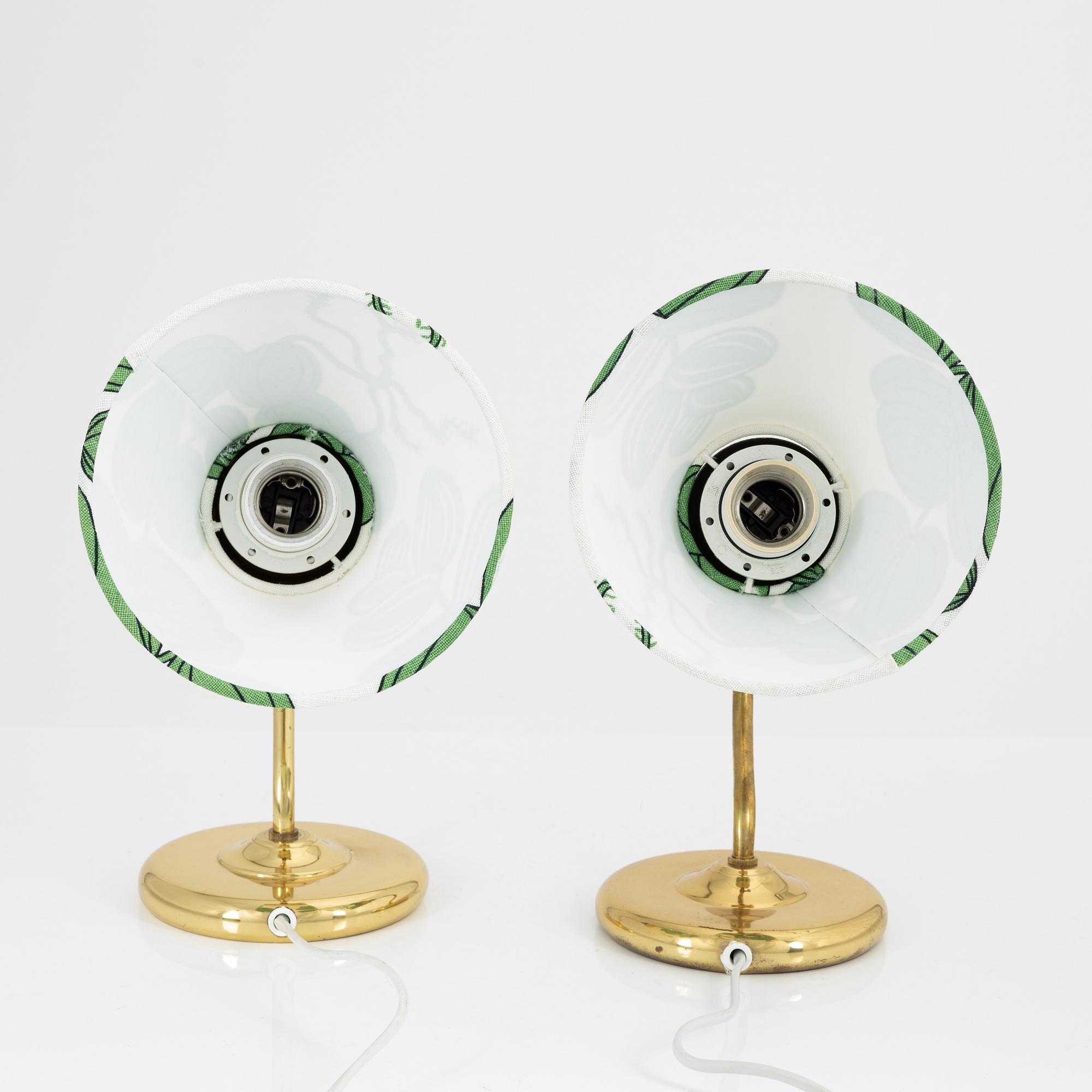 Vägglampor, ett par, Ivars, 1900-talets mitt.