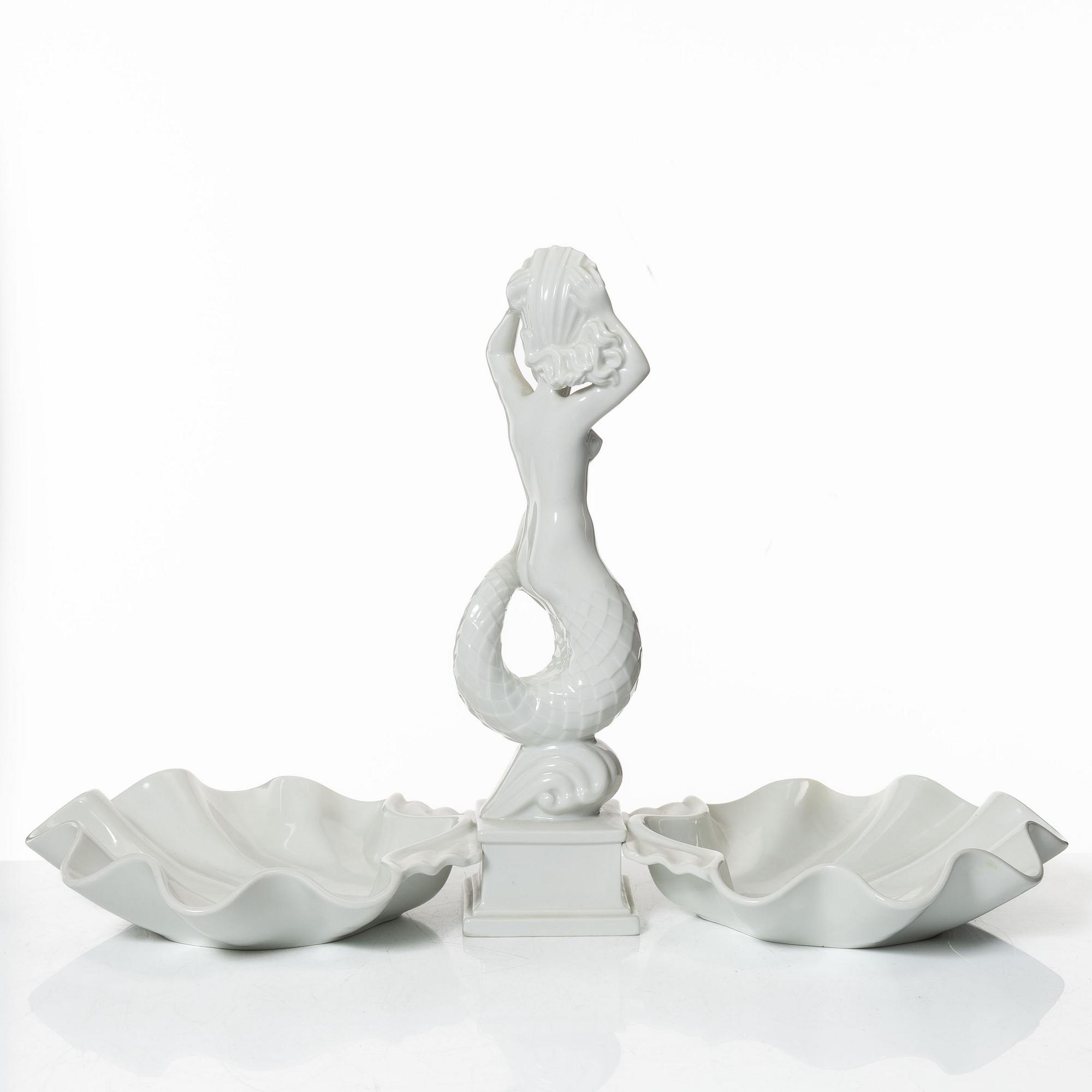 Harald Salomon, Figurines and bowls, 5 pieces, porcelain, Rörstrand.
