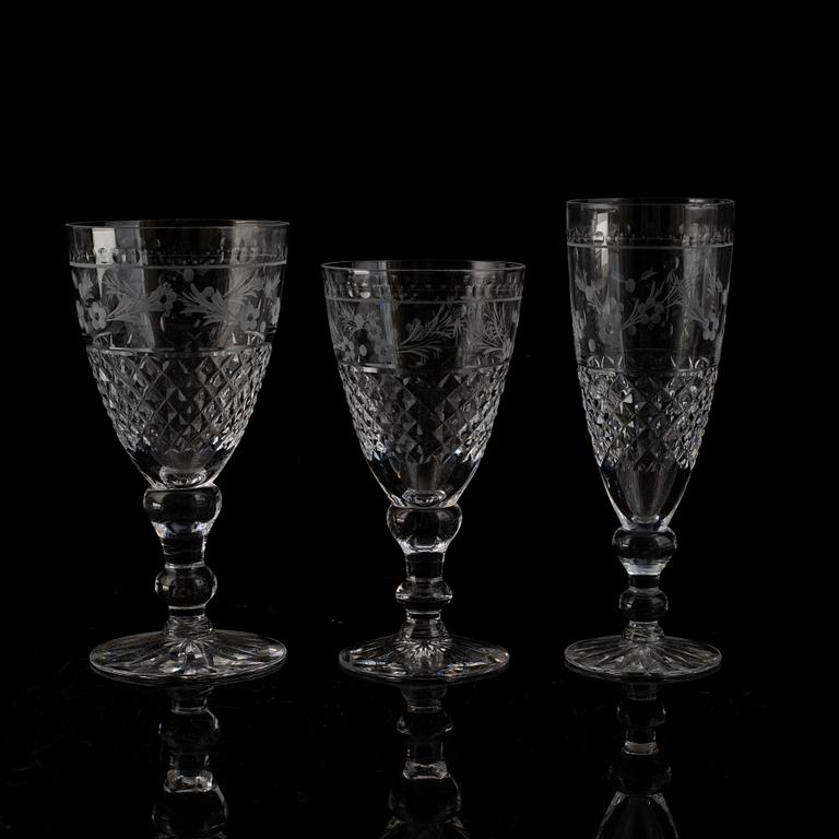 A glass service, 'Elvira Madigan', Kosta. 33 pc.