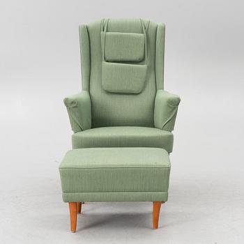 Carl Malmsten, Fåtölj samt fotpall, "Ane" + Fotpall "Farmor", 1900-talets andra hälft.