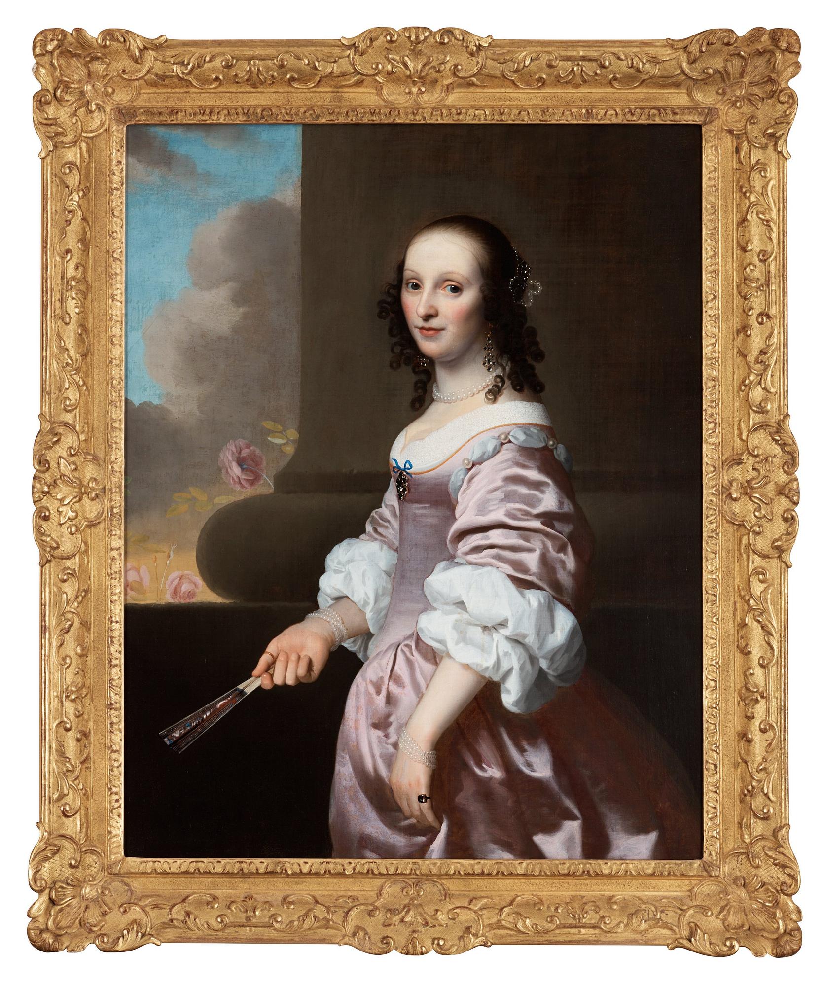 Isaac (Isaack) Luttichuys, Young lady with a fan.