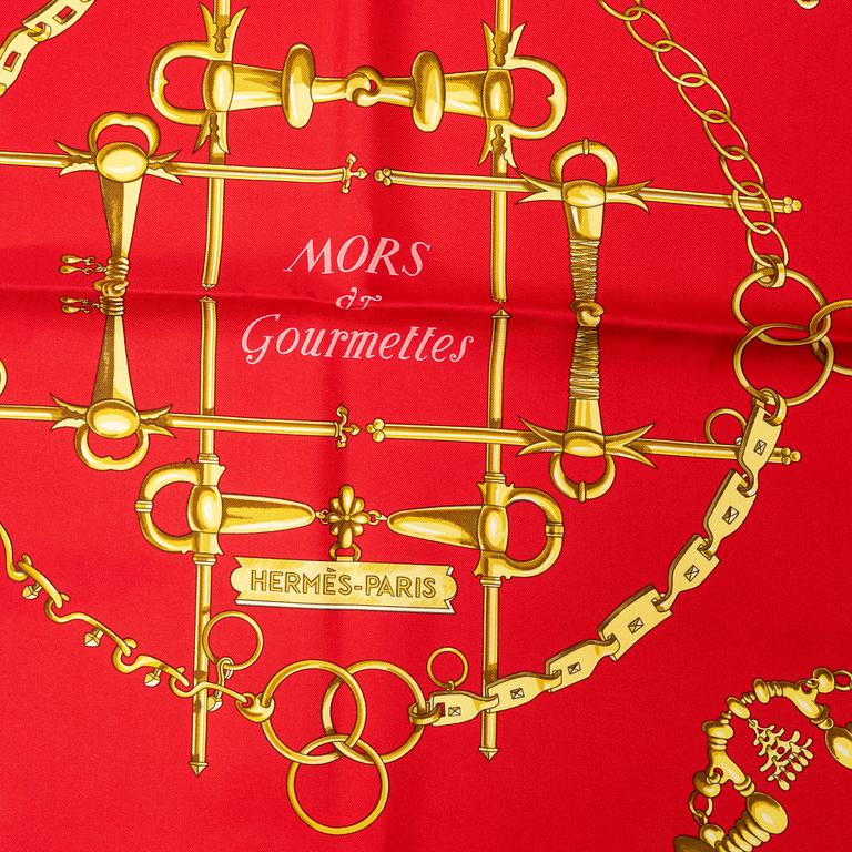 Hermès, scarf, "Mors & Gourmettes".