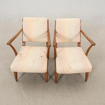 Josef Frank, a pair of armchairs model no. 3638 for the firm Svenskt Tenn, 1940s.