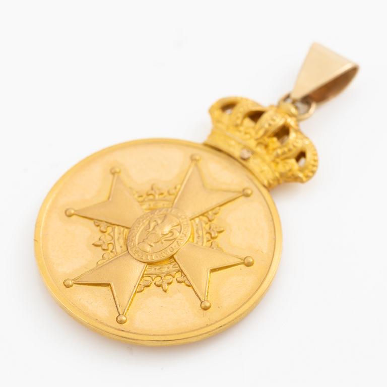 Vasamedaljen, i guld, 5:e storleken, MJV 1960.