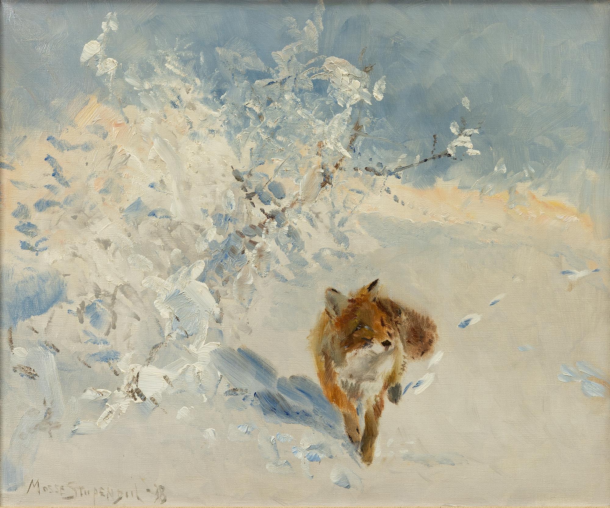 Mosse Stoopendaal, Fox in a winter landscape.