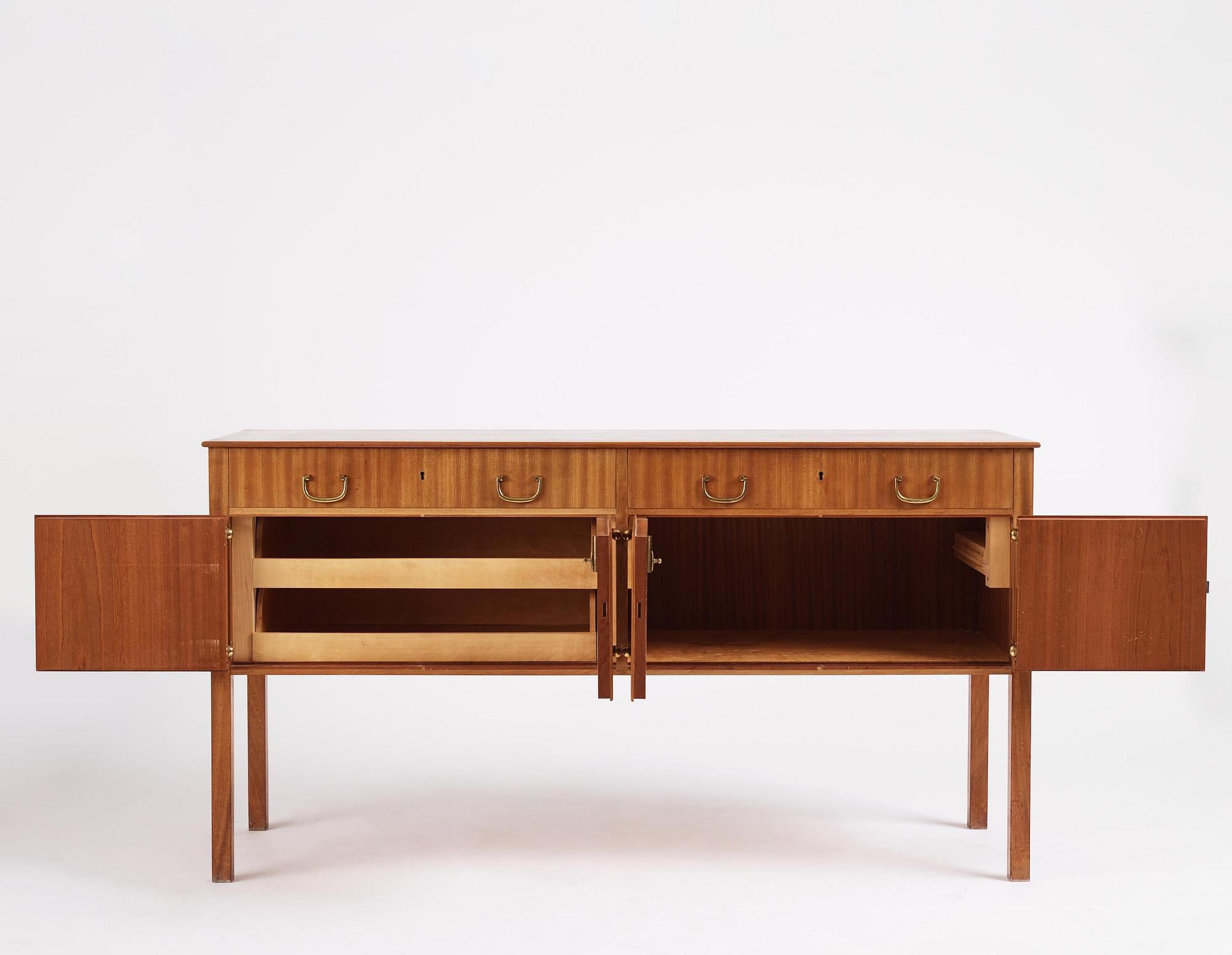 Josef Frank, a mahogany sideboard, Firma Svenskt Tenn, mid-20th century.