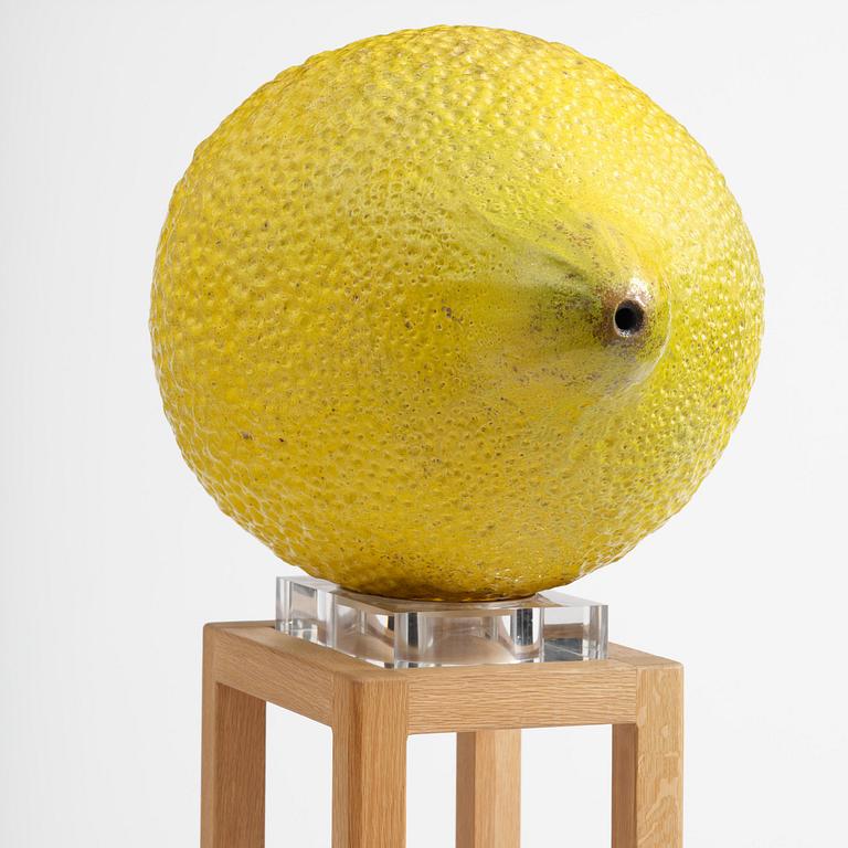 Hans Hedberg, a monumental faience sculpture of a lemon, Biot, France.