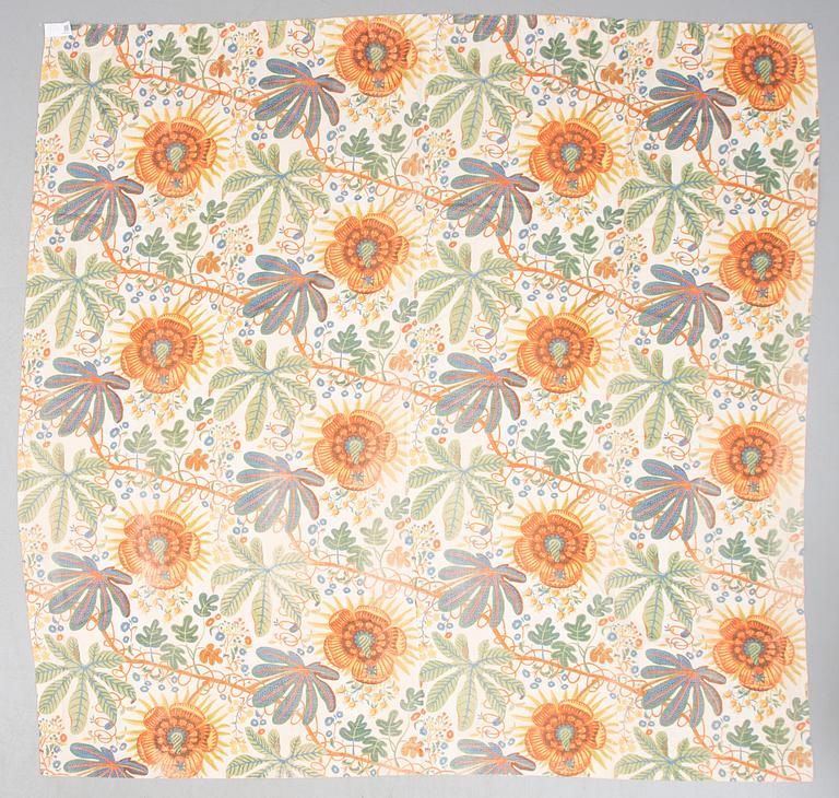 DRAPERIER, 3 våder (dubbla), "Aralia", Josef Frank, firma Svenskt Tenn, 1900-talets andra hälft.