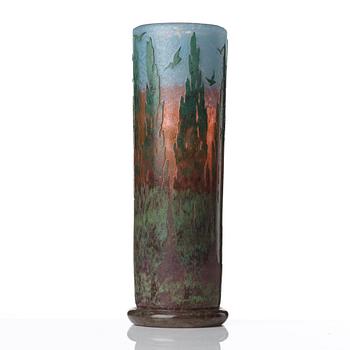 Daum, a cameo glass vase, Nancy, France, early 20th century.