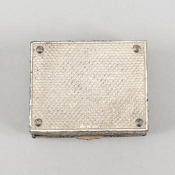 A metal box with cover, 20th century.