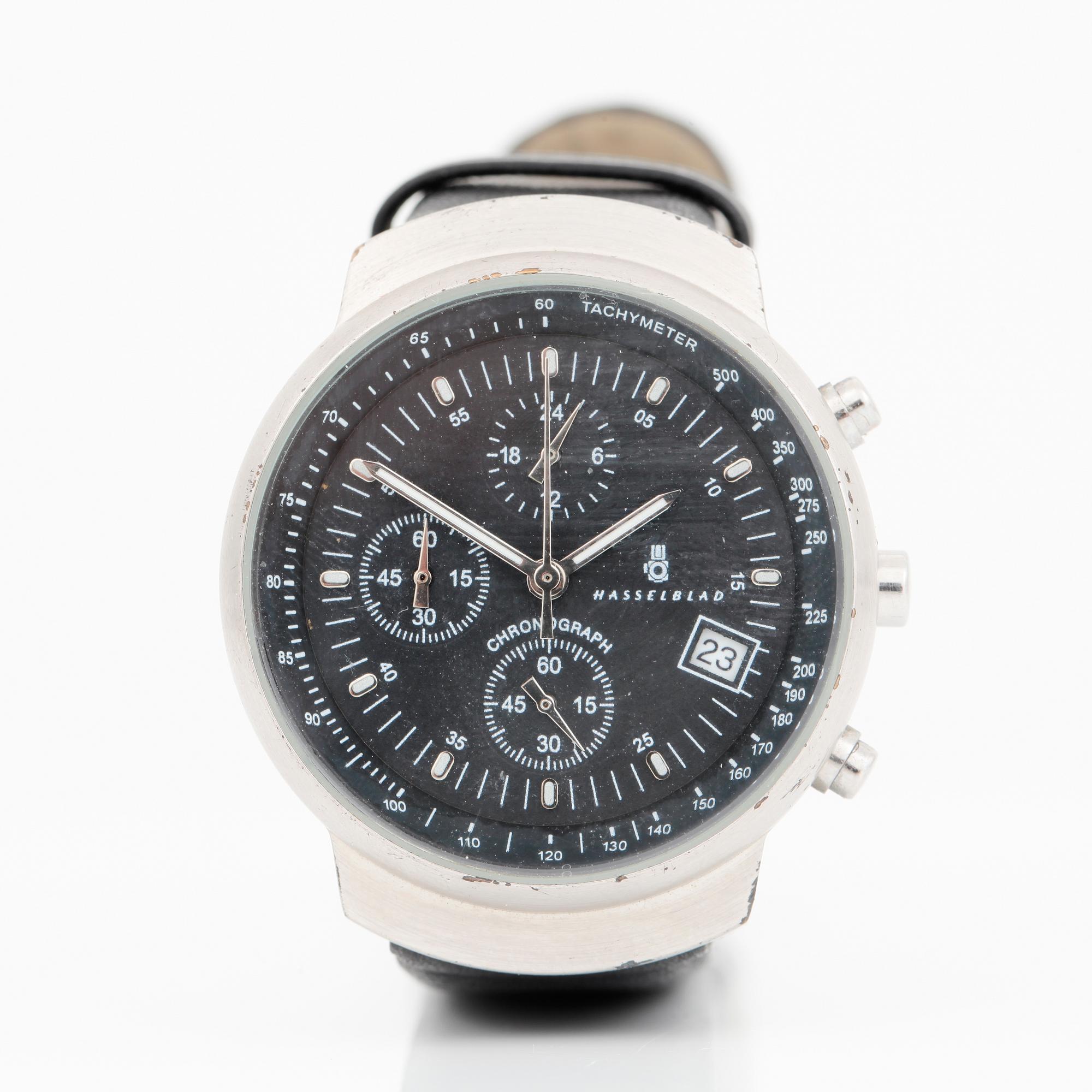 ARMBANDSUR, herr, Hasselblad, chronograph.
