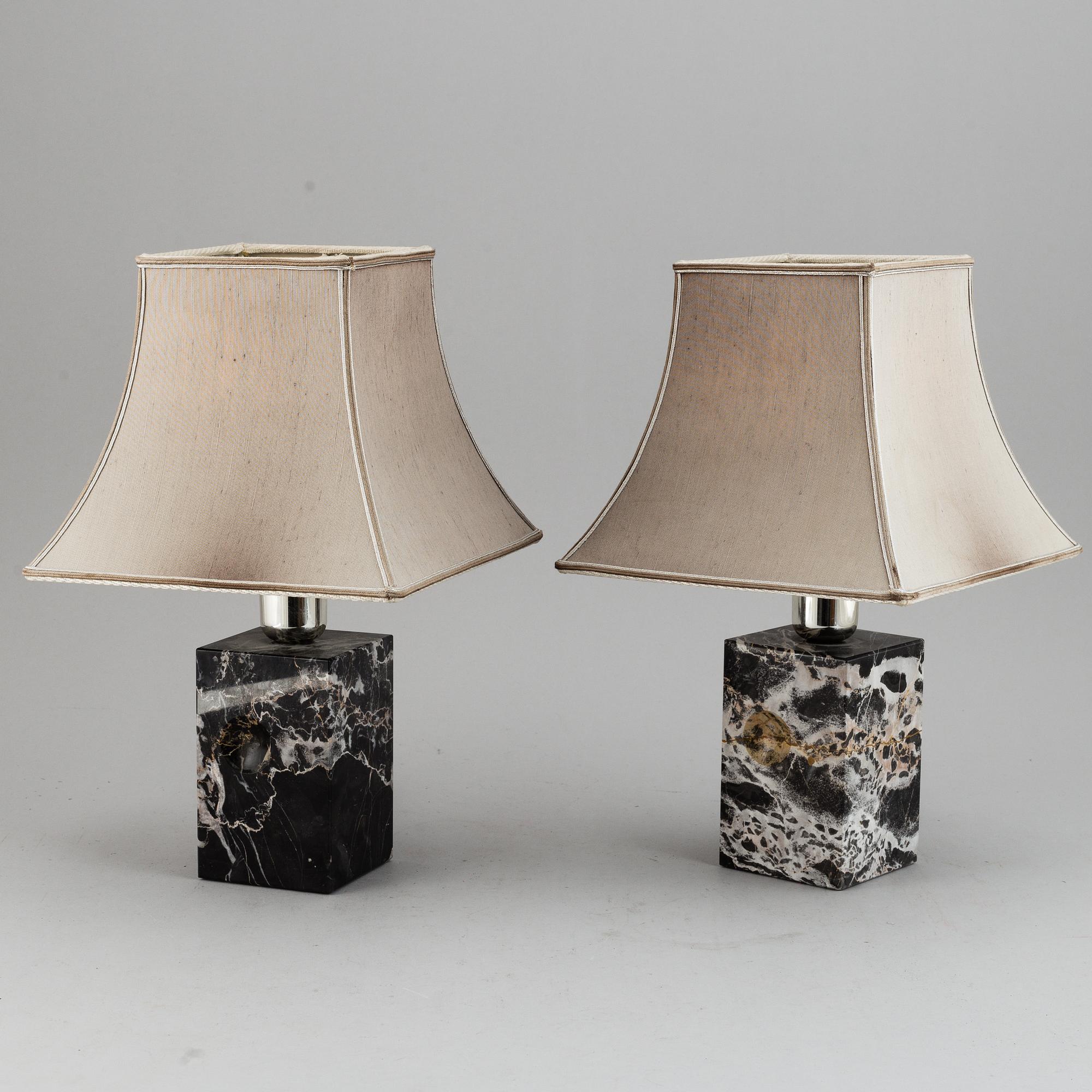 Two table lamps, second half of 20th Century.