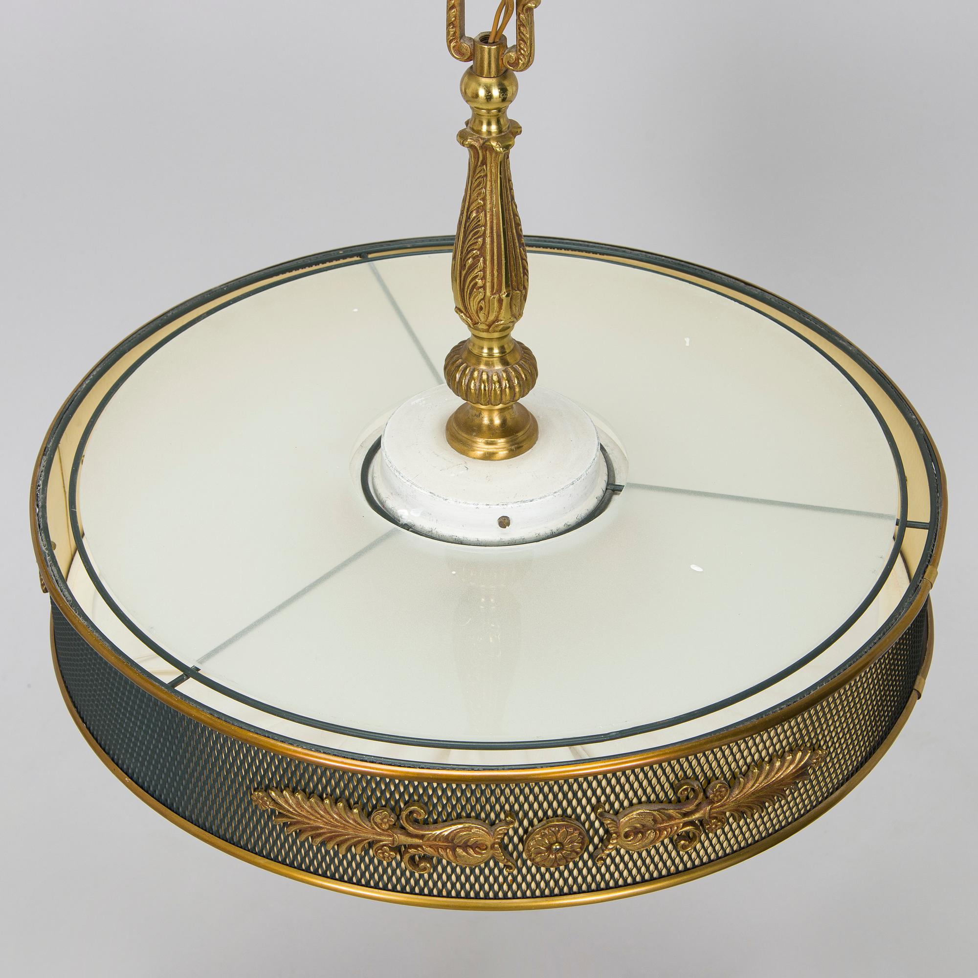 Einar Bäckströms Metallvarufabrik, taklampa, Swedish Grace, 1920/30-tal.