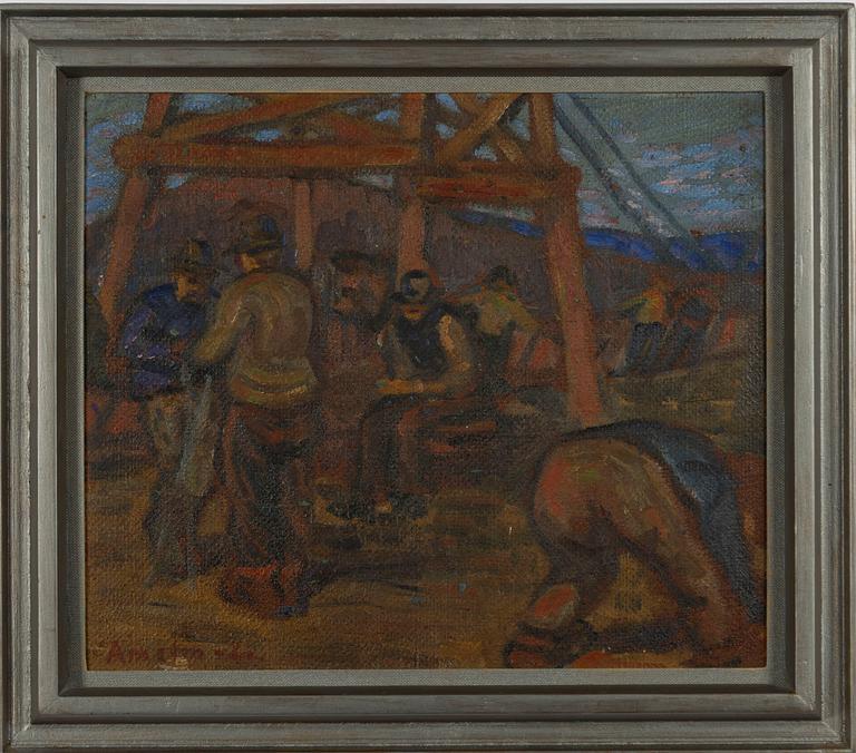 Albin Amelin, Shipyard worker.