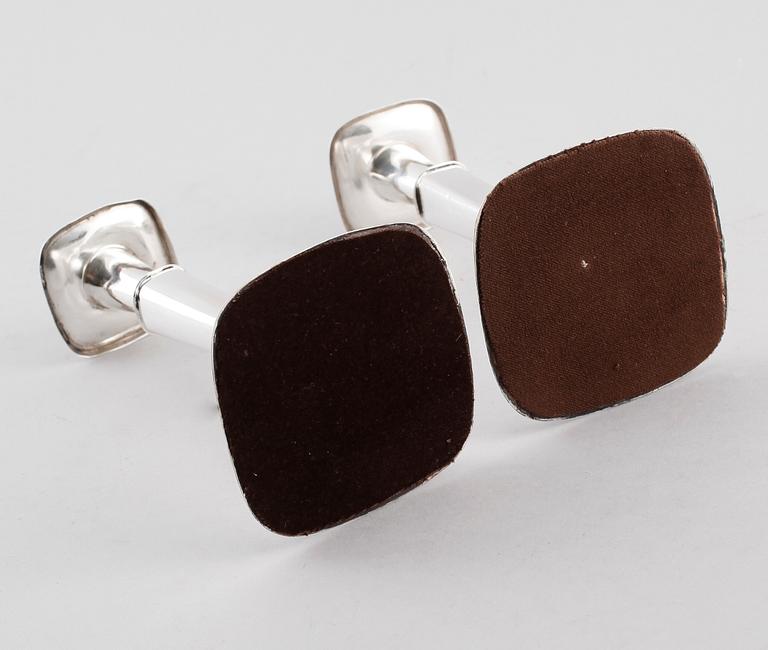 LJUSSTAKAR, 1 par, silver, Göthlin, Tesi, 1959.