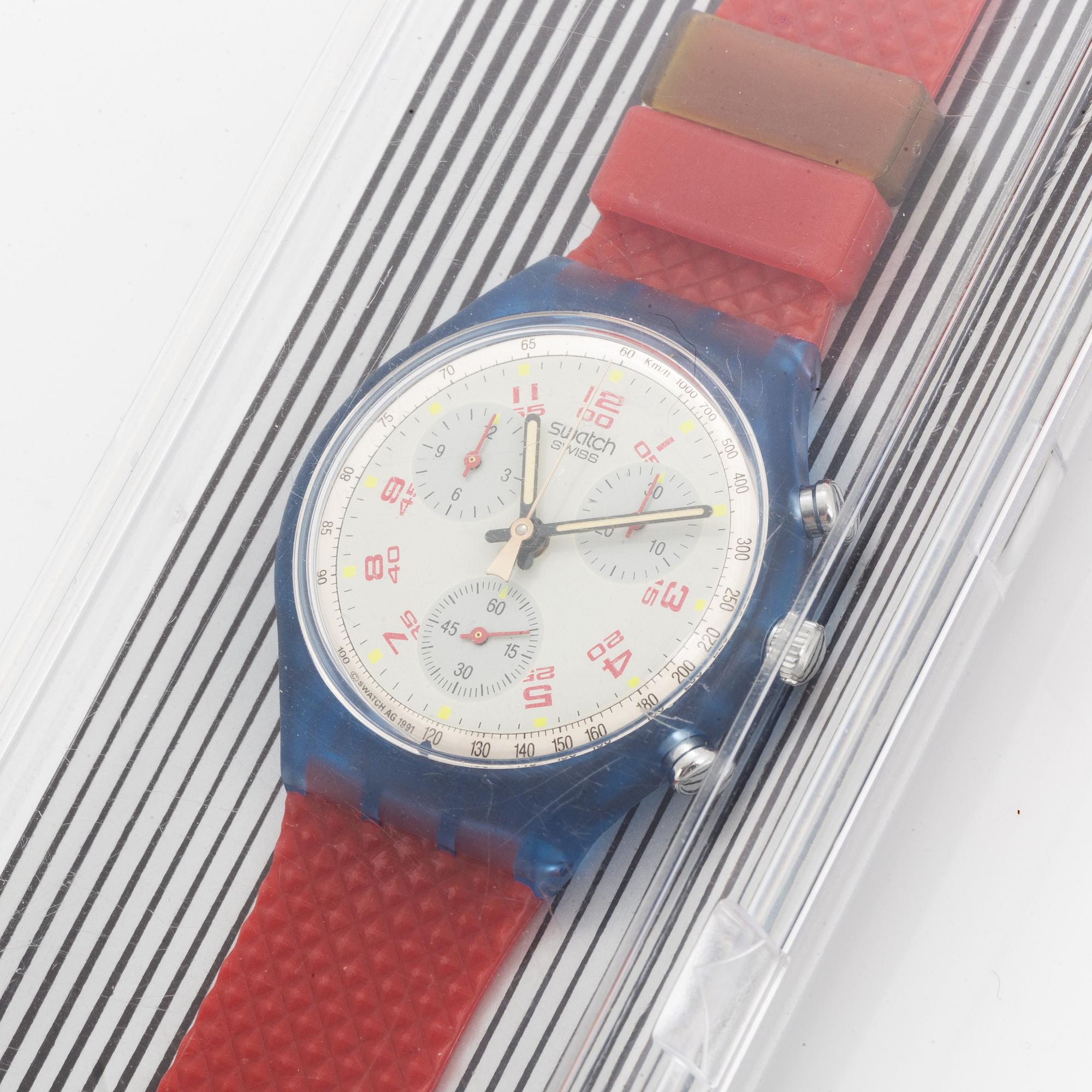 Swatch, Chrono JFK, wristwatch, chronograph, 36 mm.