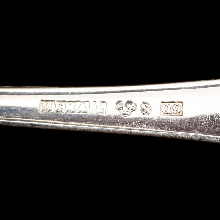 KAFFESKEDAR, 12 st, silver, Mema bla 1964. Tot 164 g.