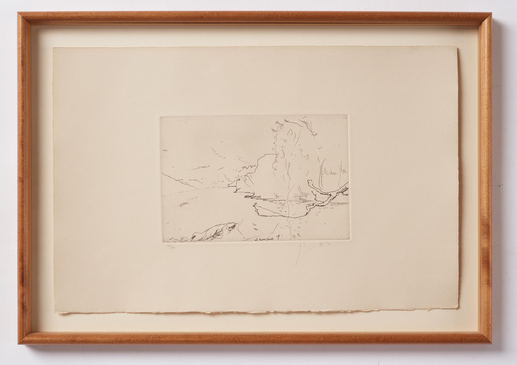 Barry Flanagan, tre stycken etsningar. Samtliga signerade. En numrerad 42/50 och två numrerade 44/50.