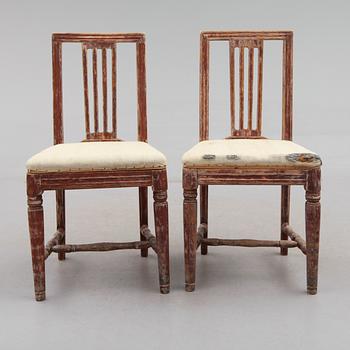 STOLAR, 1 par, sengustavianska, omkring år 1800.