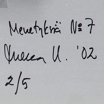 ONERVA UTRIAINEN, C-print monterad på aluminium, a tergo signerad, numrerad 2/5 och daterad -02.