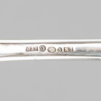 Bestickservis, 95 delar, silver, "Goethe", svensk importstämpel J Zackrisson, Jönköping, bl a 1934.