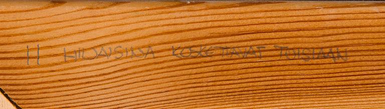 Juhani Palmu, "Hiljaisina koskettavat toisiaan".