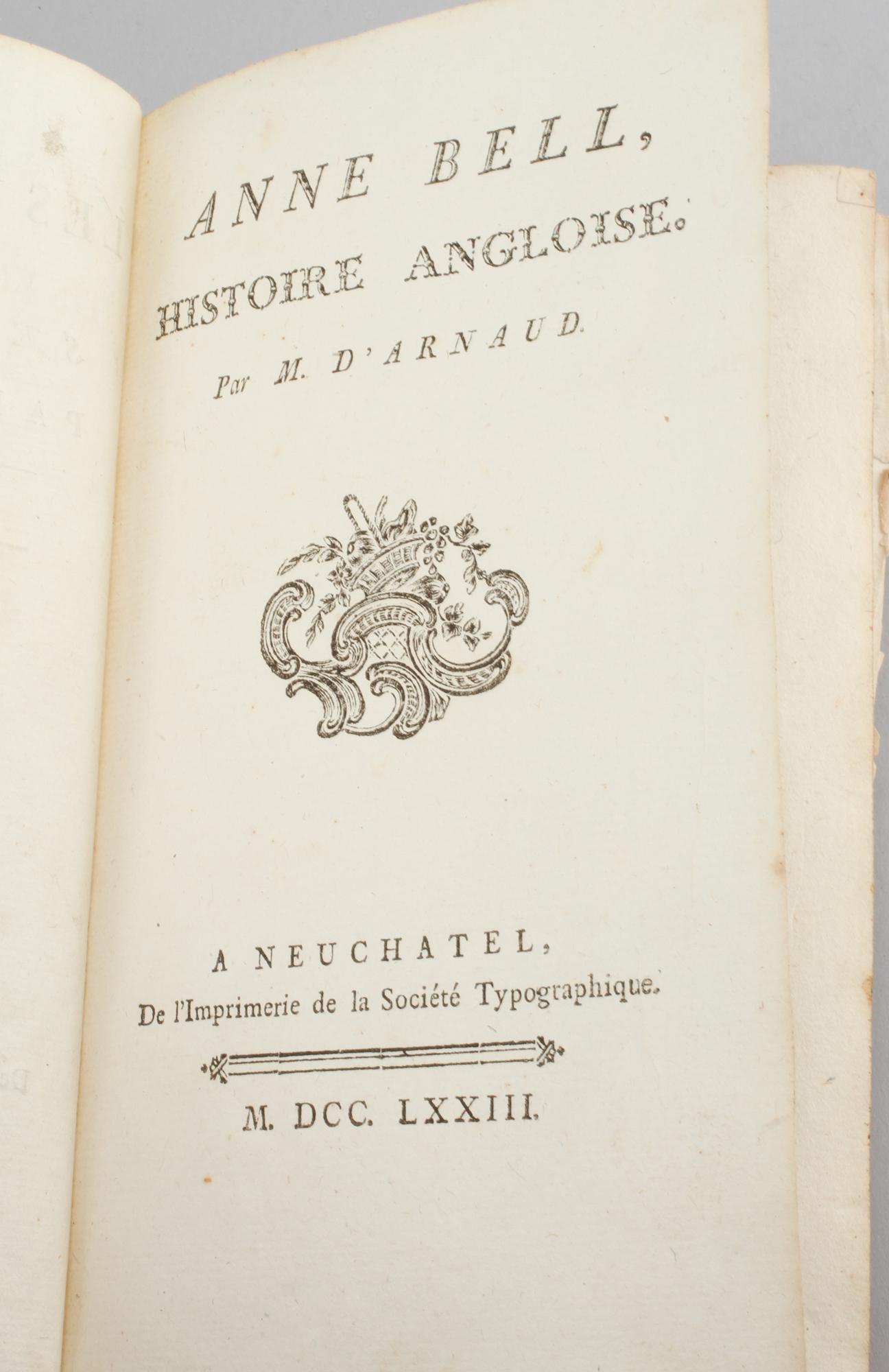 BÖCKER, 6 st, bl a "Les epreuves du sentiment...", 1700- och 1800-tal.