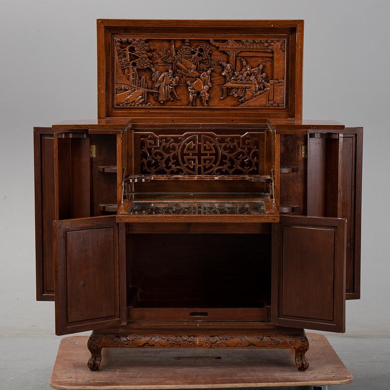 A 20th century chinese bar cabinet.