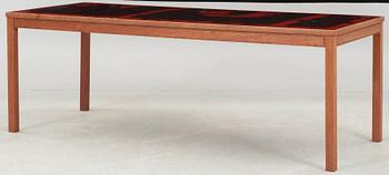 A Stig Lindberg & David Rosén enameled sofa tabe, Gustavsberg and Nordiska Kompaniet, 1960.