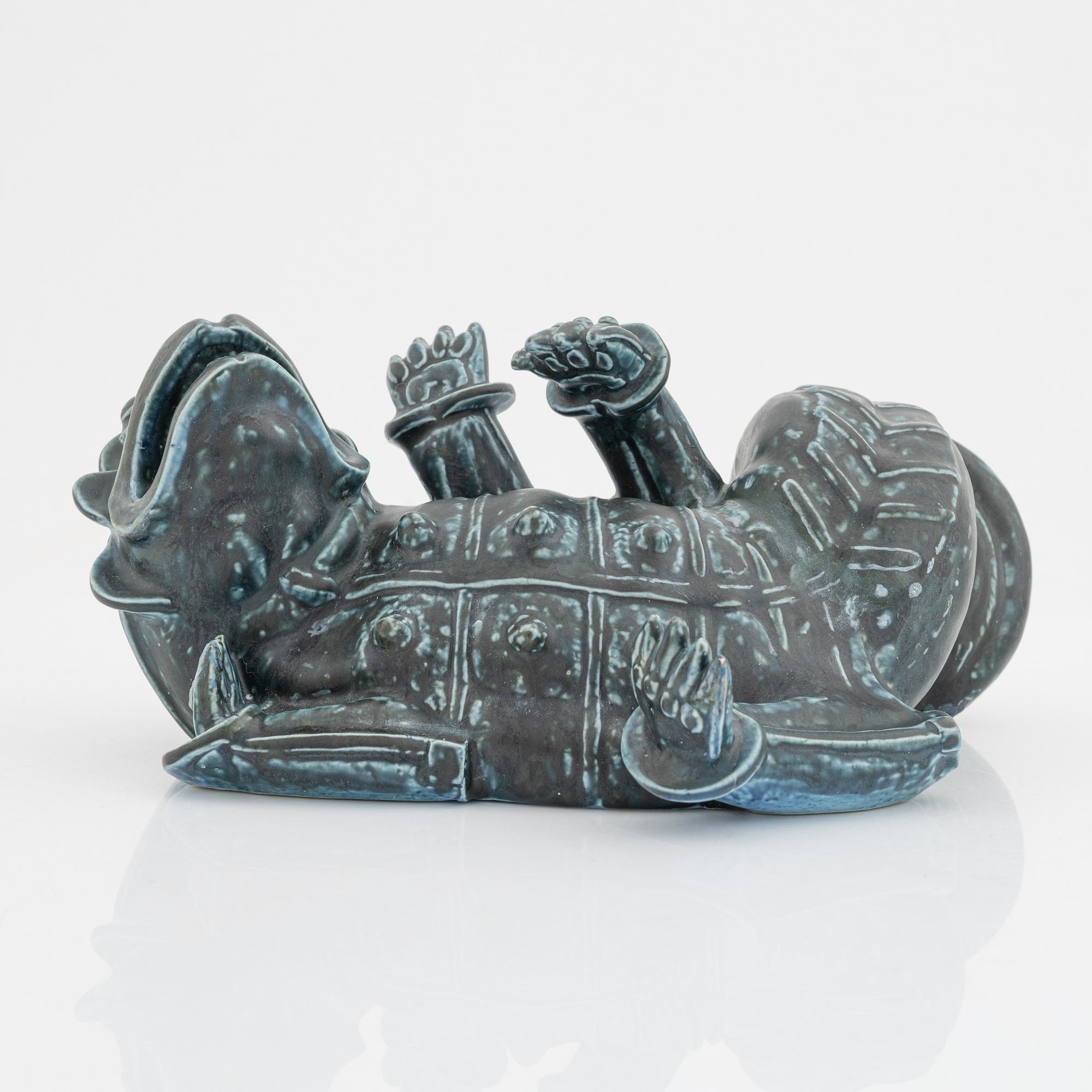Wilhelm Kåge, skulptur, drakmamma, Gustavsberg 1940-50-tal.