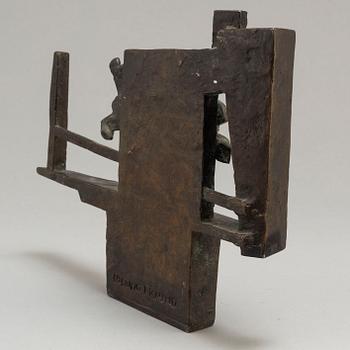 HILDING EKELUND, relief, bronze, signed.