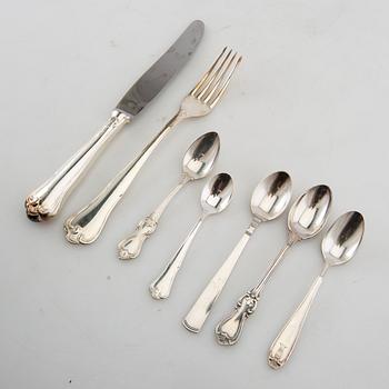 Cutlery service, 69 pieces, partly "Symphony" silver MEMA, Lidköping 1957-67.