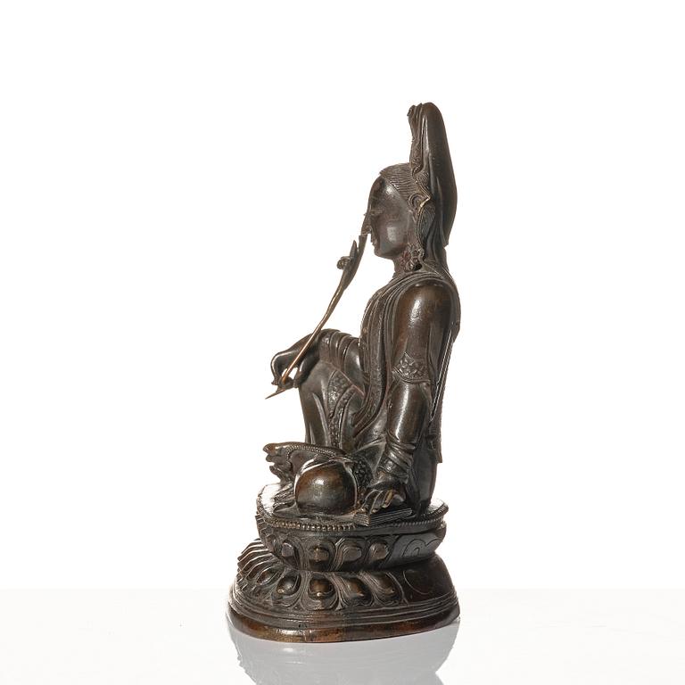 A bronze figure of Avalokiteshvara, Qing dynasty, 18th Century.