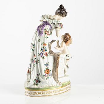 A porcelain figurine, Naples like mark, circa 1900.