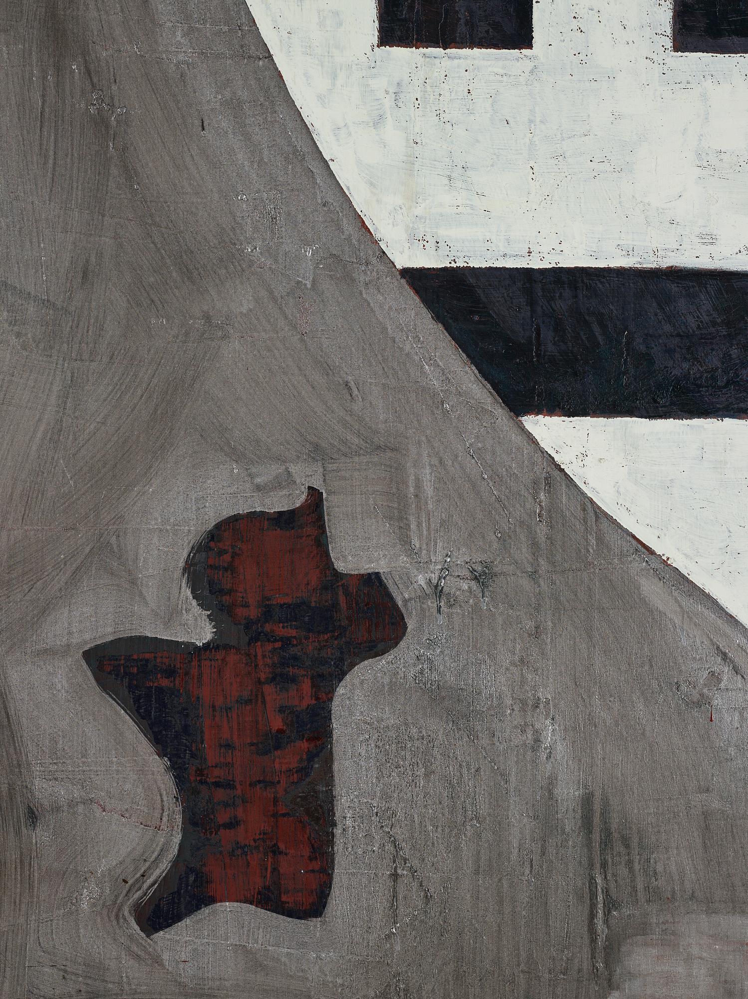 Fredrik Wretman, polyptyk 4 delar, olja på plåt, signerade och daterade -86 a tergo.