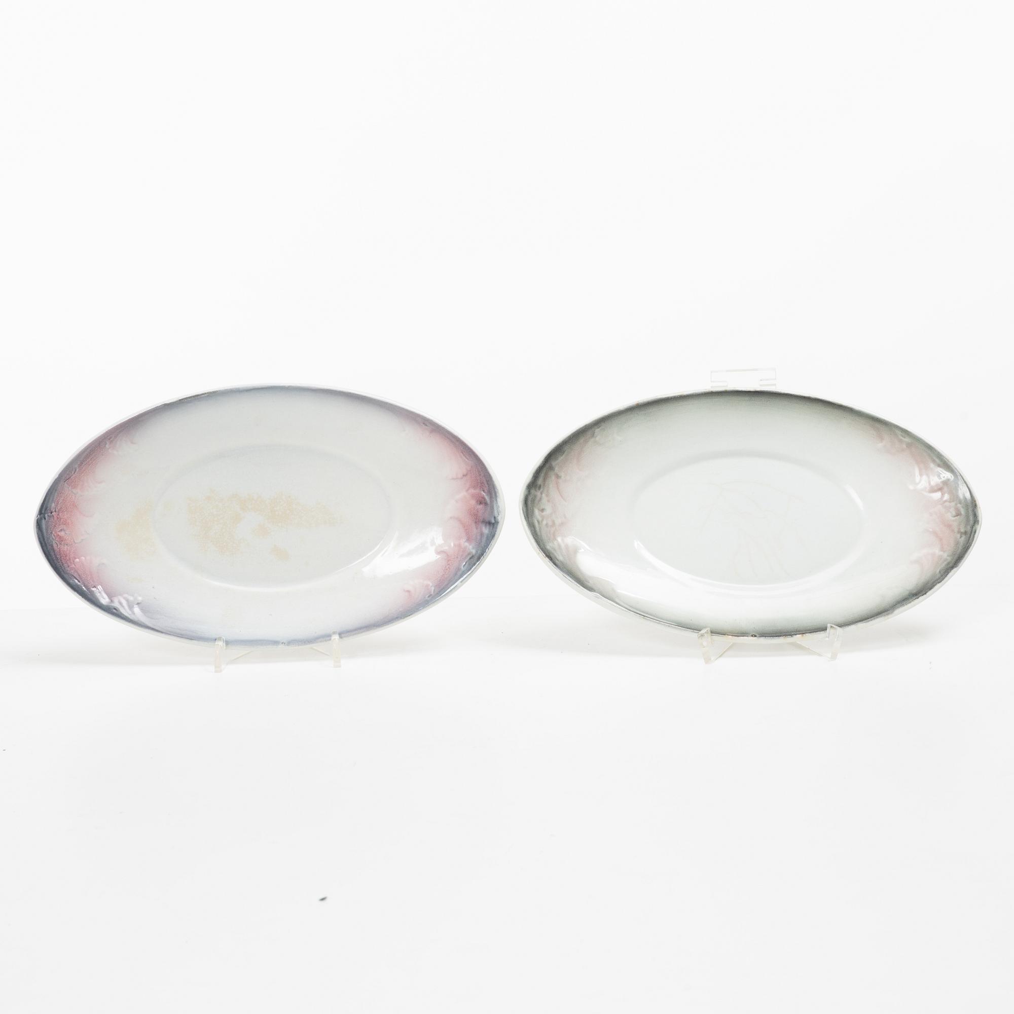 Såskannor, ett par, flintgods. Göteborg, omkring 1900.