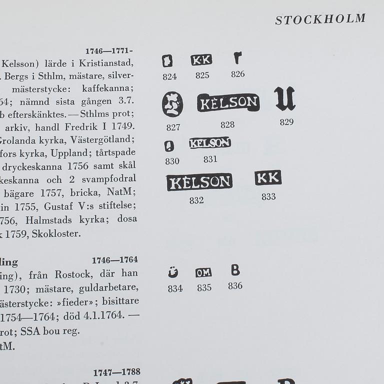 ERIK ANDRÉN, Svenskt silversmide 1520-1850, Guld- och silverstämplar, Stockholm 1963.