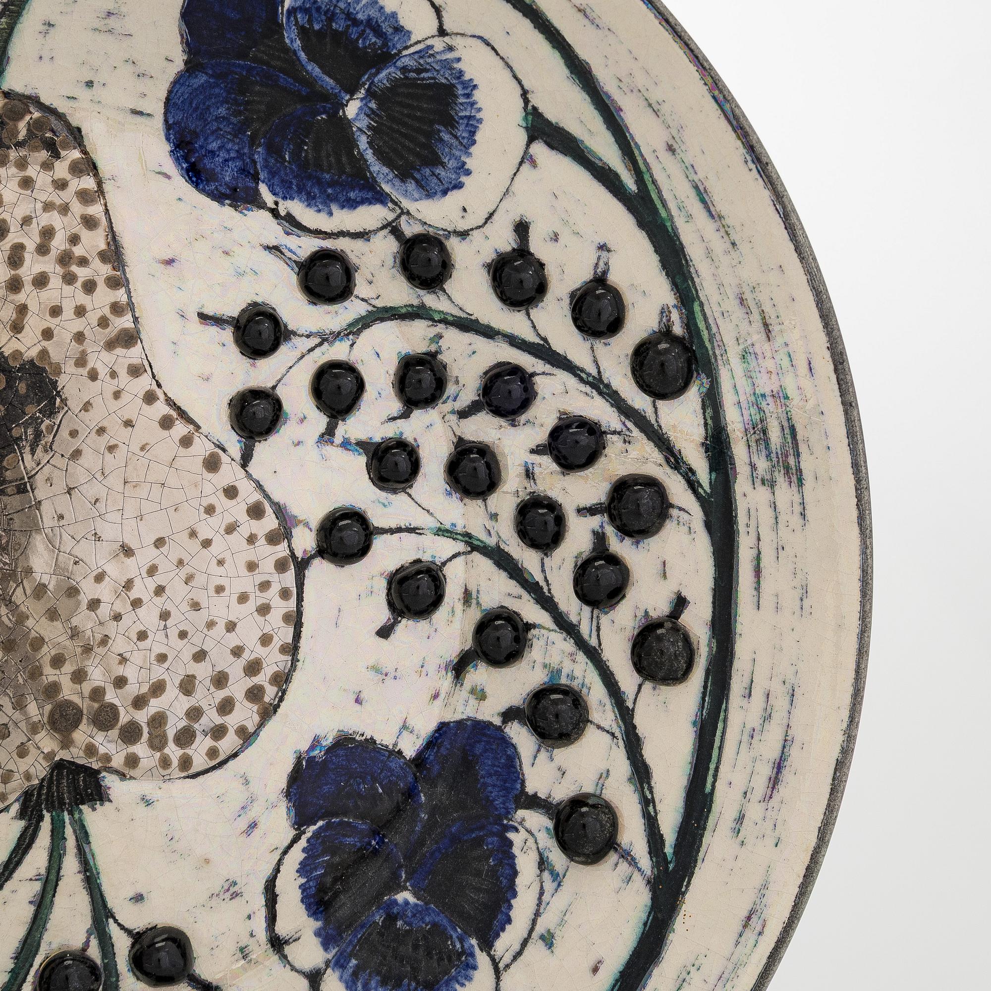 Birger Kaipiainen, dekorationsfat, stengods signerad Kaipiainen.