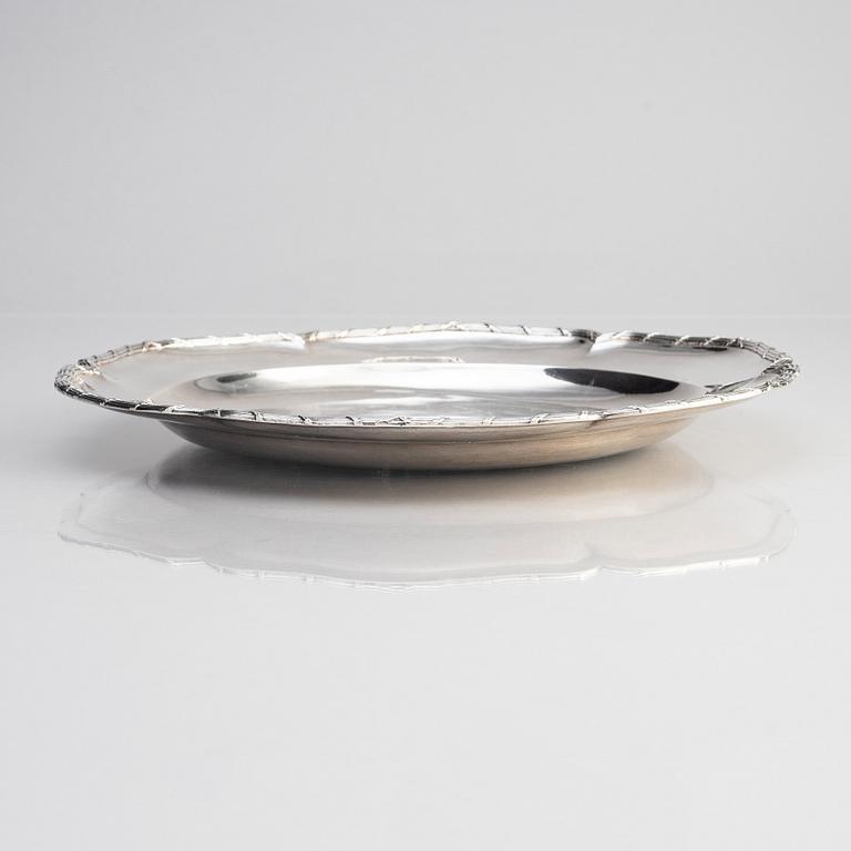 A Swedish 18th century silver plate, mark of Pehr Zethelius, Stockholm 1765.