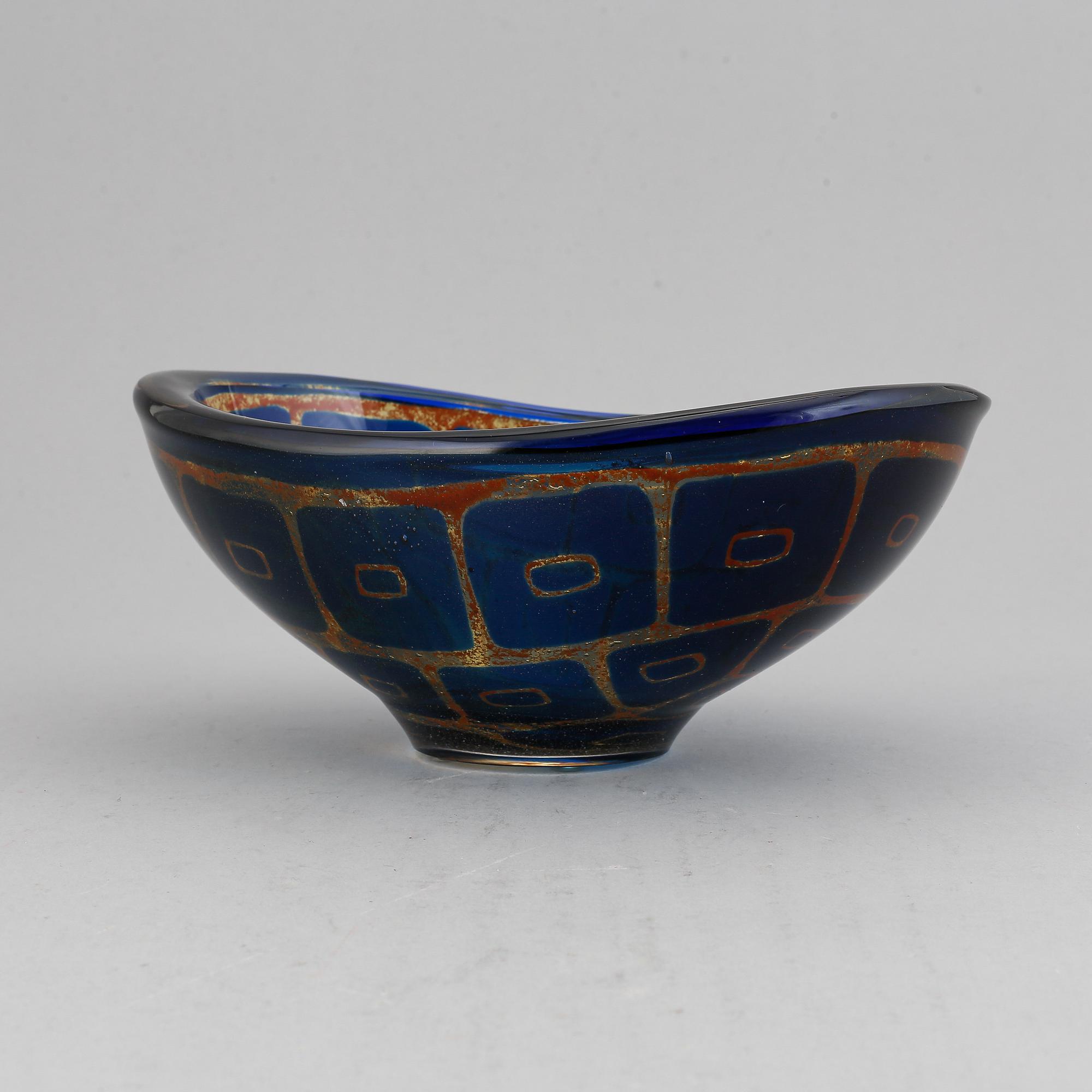 Sven Palmqvist, a Ravenna glass bowl, Orrefors, Sweden 1966.