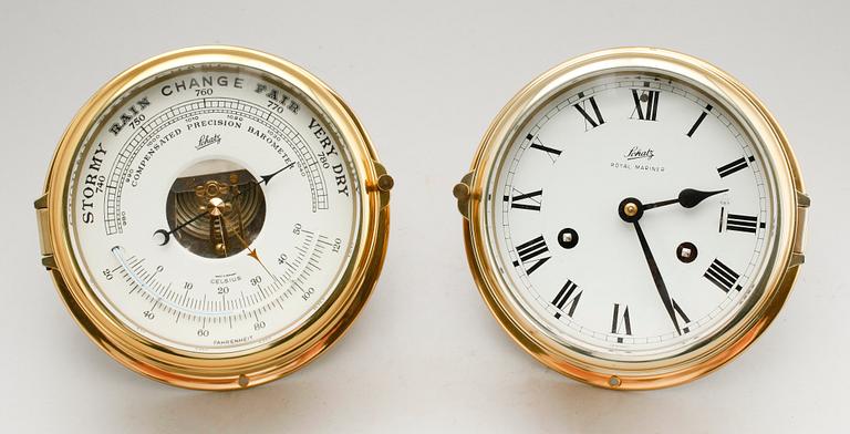 SKEPPSKLOCKA SAMT BAROMETER, Royal Mariner, Schatz.