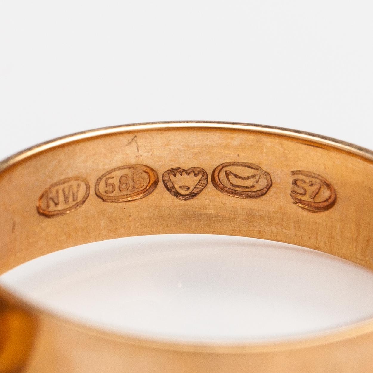 Liisa Vitali, "Kevät", a 14K gold ring. Westerback, Helsinki 1971.